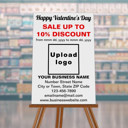 Business Valentine Sale on White Foam Board