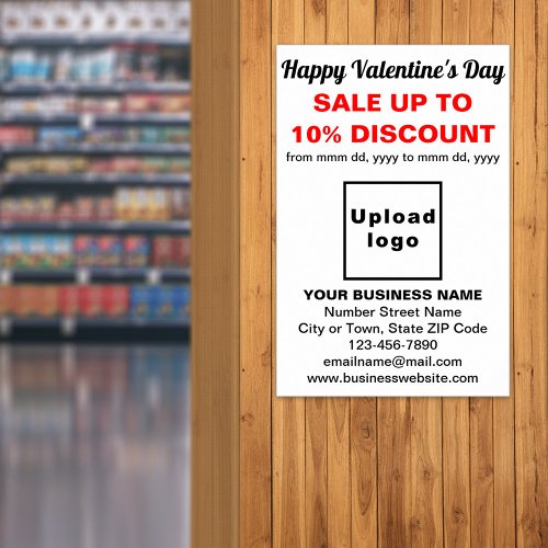 Business Valentine Sale on White Poster