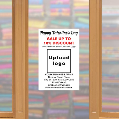 Business Valentine Sale on White Wall Decal