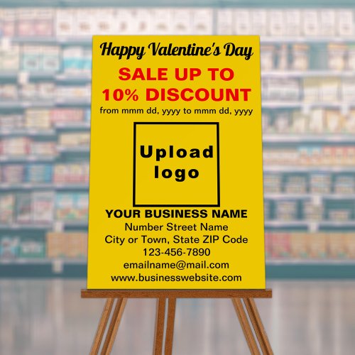 Business Valentine Sale on Yellow Foam Board