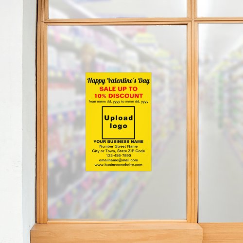 Business Valentine Sale on Yellow Photo Paper
