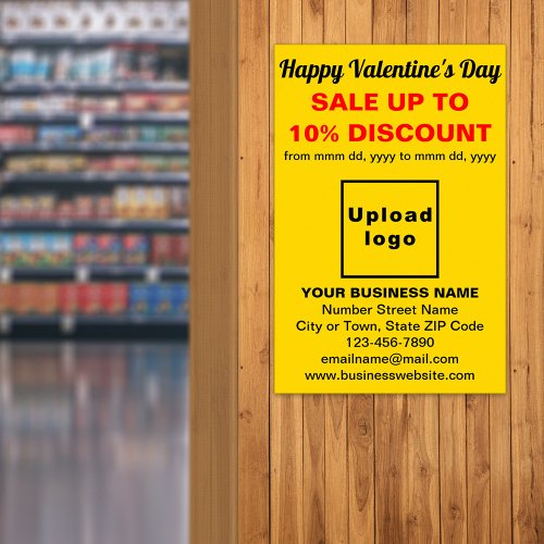 Business Valentine Sale on Yellow Poster