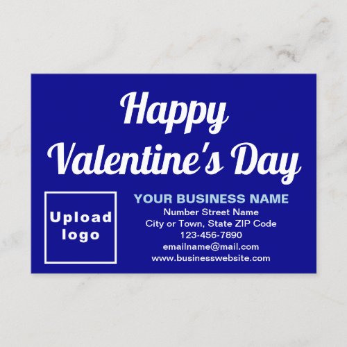Business Valentine Small Blue Flat Card