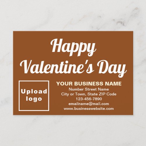 Business Valentine Small Brown Flat Card