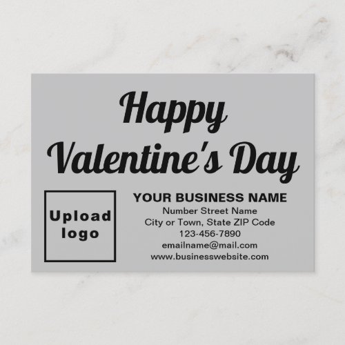 Business Valentine Small Gray Flat Card