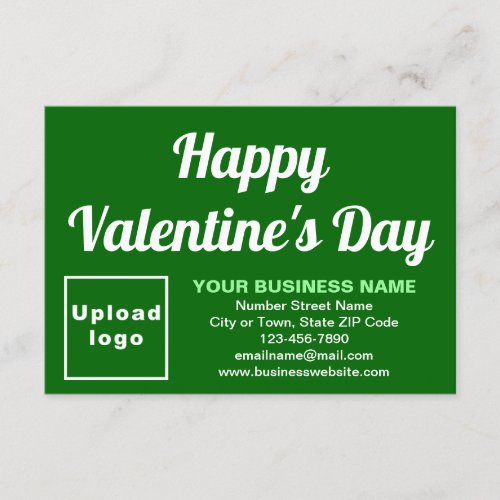 Business Valentine Small Green Flat Card