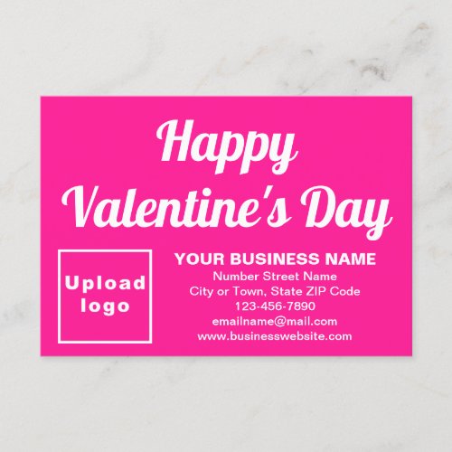 Business Valentine Small Pink Flat Card
