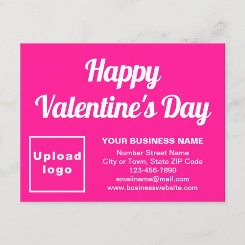 Business Valentine Small Pink Flat Holiday Card