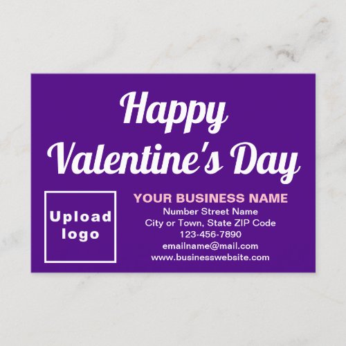 Business Valentine Small Purple Flat Card