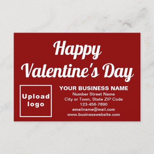 Business Valentine Small Red Flat Card