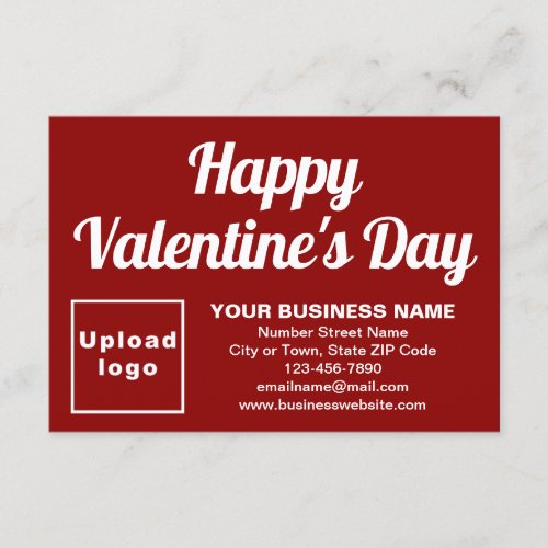 Business Valentine Small Red Flat Greeting Card