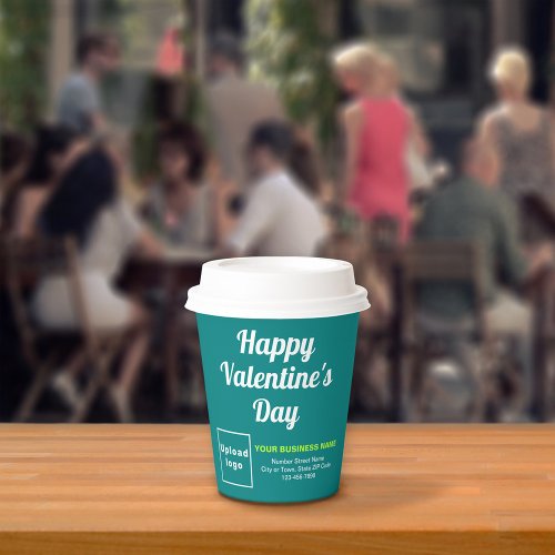 Business Valentine Teal Green Paper Cup