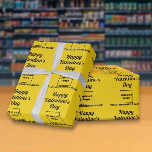 Business Valentine Yellow Wrapping Paper