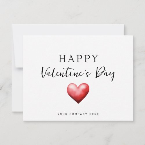 Business Valentines Day Promotional Heart Card