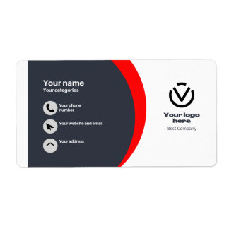 Business visiting card label
