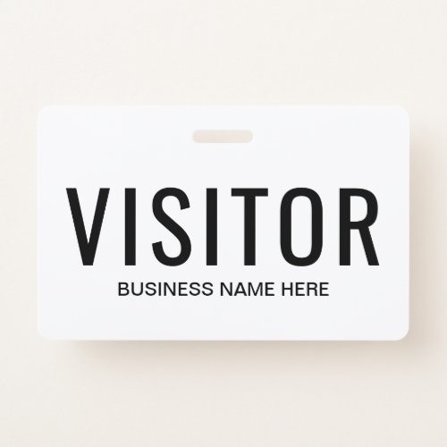 Business Visitor Badge