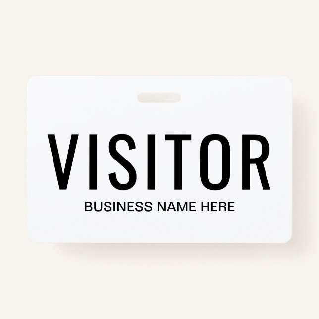 Business Visitor Badge (Front)
