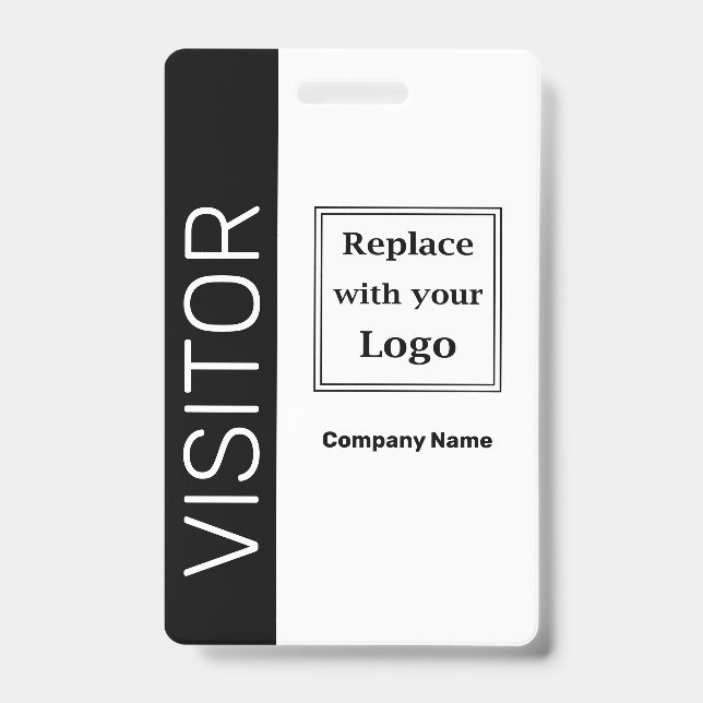 Business Visitor Logo Badge Templates (Front)
