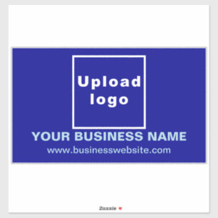 Business Website on Blue Large Rectangle Vinyl Sticker