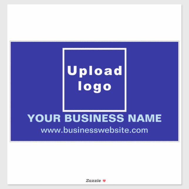 Business Website on Blue Large Rectangle Vinyl Sticker (Sheet)