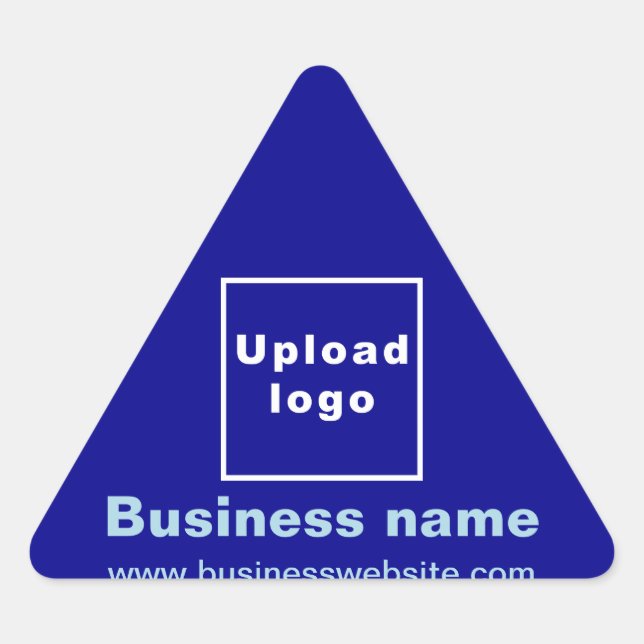 Business Website on Blue Triangle Sticker (Front)