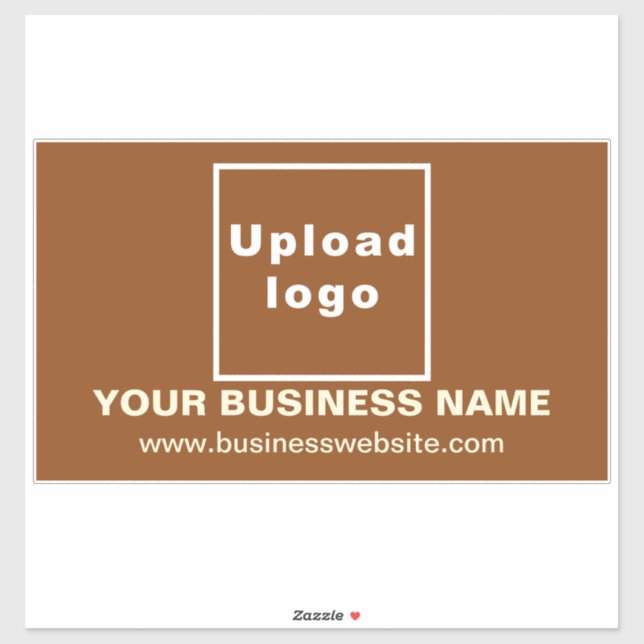 Business Website on Brown Large Rectangle Vinyl Sticker (Sheet)