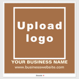 Business Website on Brown Large Square Vinyl Sticker