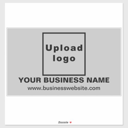 Business Website on Gray Large Rectangle Vinyl Sticker