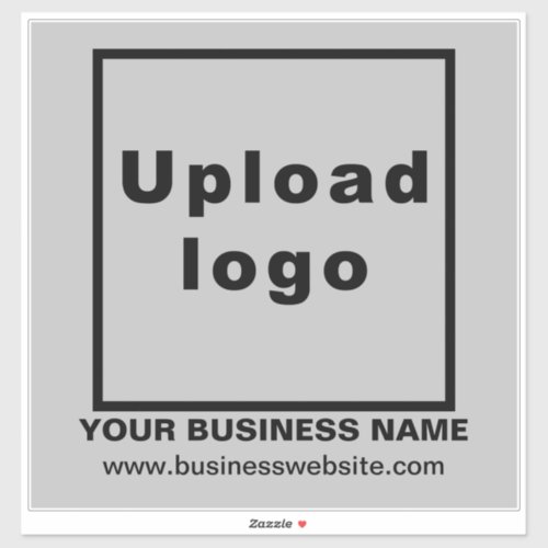 Business Website on Gray Large Square Vinyl Sticker