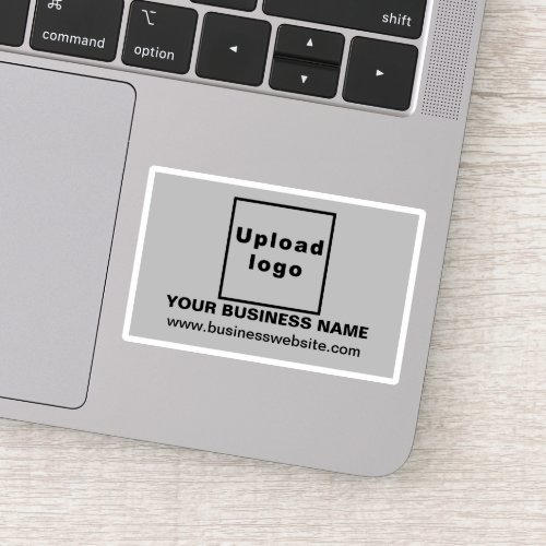 Business Website on Gray Rectangle Vinyl Sticker