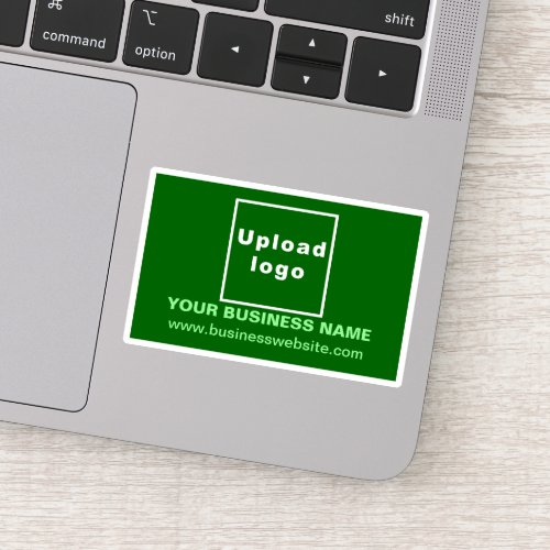 Business Website on Green Rectangle Vinyl Sticker