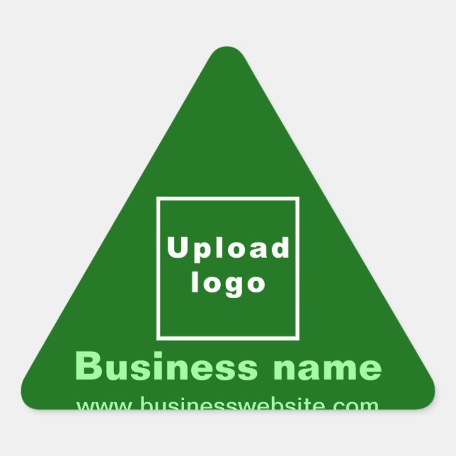 Business Website on Green Triangle Sticker (Front)