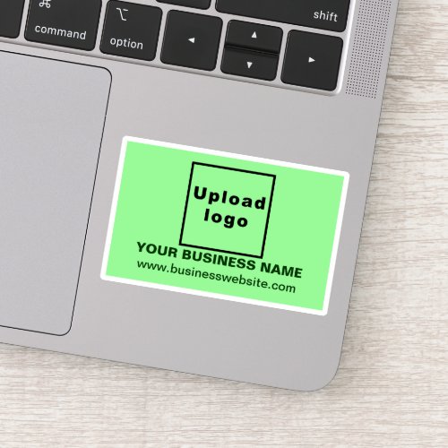 Business Website on Light Green Rectangle Vinyl Sticker
