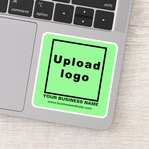 Business Website on Light Green Square Vinyl Sticker