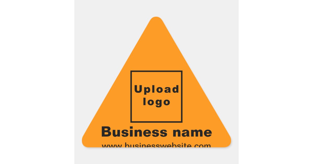 Business Website on Orange Color Triangle Sticker | Zazzle