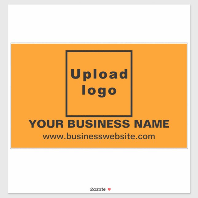 Business Website on Orange Large Rectangle Vinyl Sticker (Sheet)