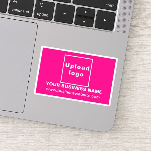 Business Website on Pink Rectangle Vinyl Sticker