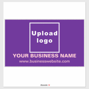 Business Website on Purple Large Rectangle Vinyl Sticker