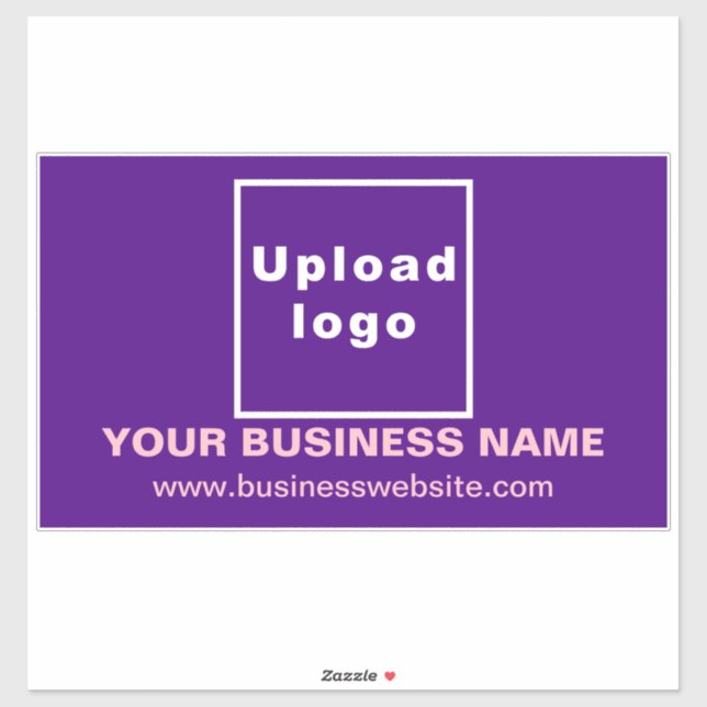 Business Website on Purple Large Rectangle Vinyl Sticker (Sheet)