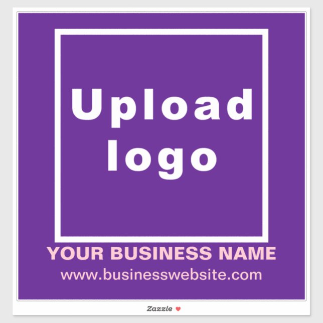 Business Website on Purple Large Square Vinyl Sticker (Sheet)