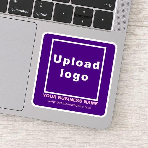 Business Website on Purple Square Vinyl Sticker