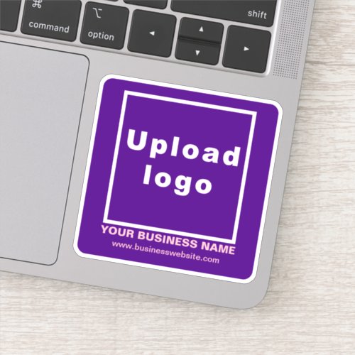 Business Website on Purple Square Vinyl Sticker