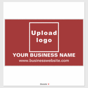 Business Website on Red Large Rectangle Vinyl Sticker