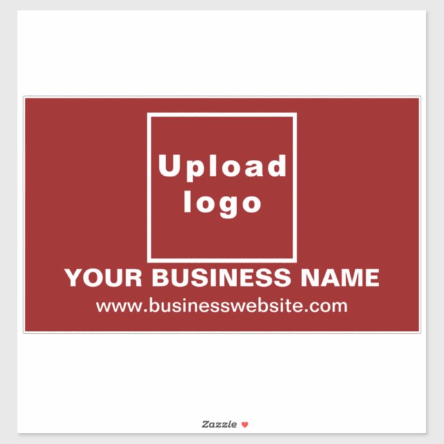 Business Website on Red Large Rectangle Vinyl Sticker (Sheet)
