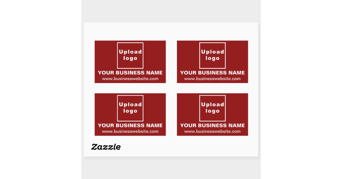 Business Website on Red Rectangle Sticker | Zazzle