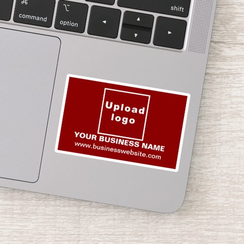 Business Website on Red Rectangle Vinyl Sticker