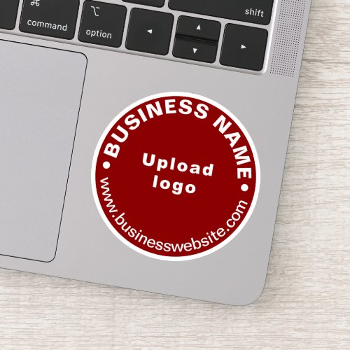Business Website on Red Round Vinyl Sticker