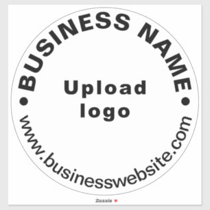 Business Website on White Large Round Vinyl Sticker