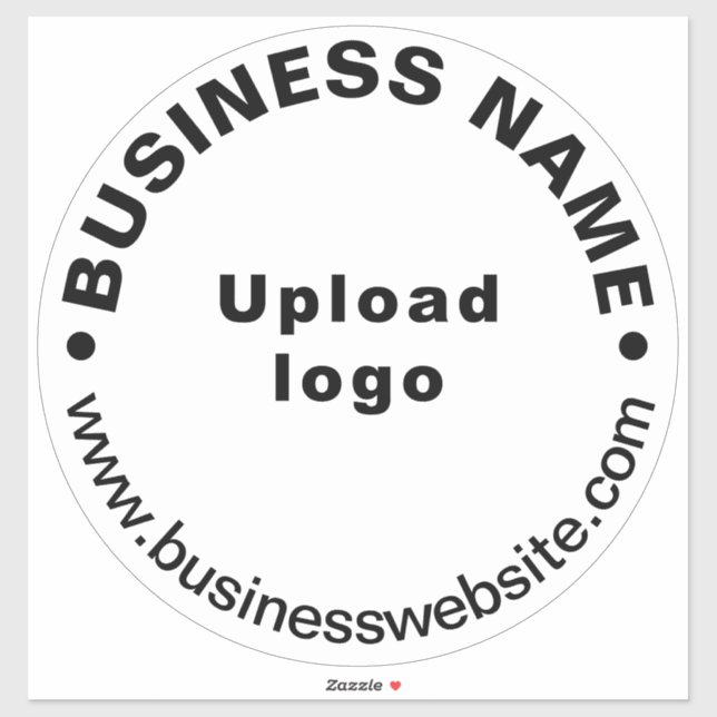 Business Website on White Large Round Vinyl Sticker (Sheet)