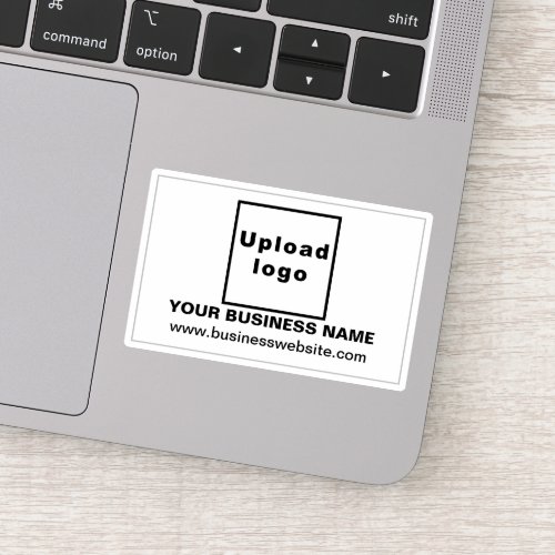 Business Website on White Rectangle Vinyl Sticker